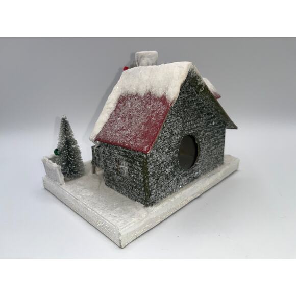 Bethany Lowe Snowy Christmas Village Putz House Reindeer Bottle Brush Tree - Picture 10 of 13